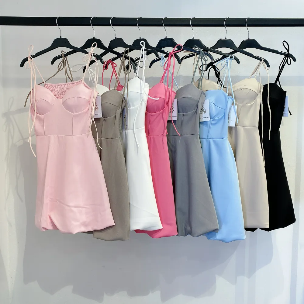 Šaty krátké letní na ramínka dámské (S/M/L ONE SIZE) ITALSKÁ MÓDA IMPMD2540849