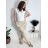 Kalhoty s knoflíkem dámské (S/M/L ONE SIZE) ITALSKÁ MÓDA IM425100/DU -   čierna
 -   S/M/L
