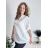 Tunika košilová bavlněná 3/4 dlouhý rukáv dámská (S/M/L ONE SIZE) ITALSKá MODA IM324111/DR bílá S/M/L