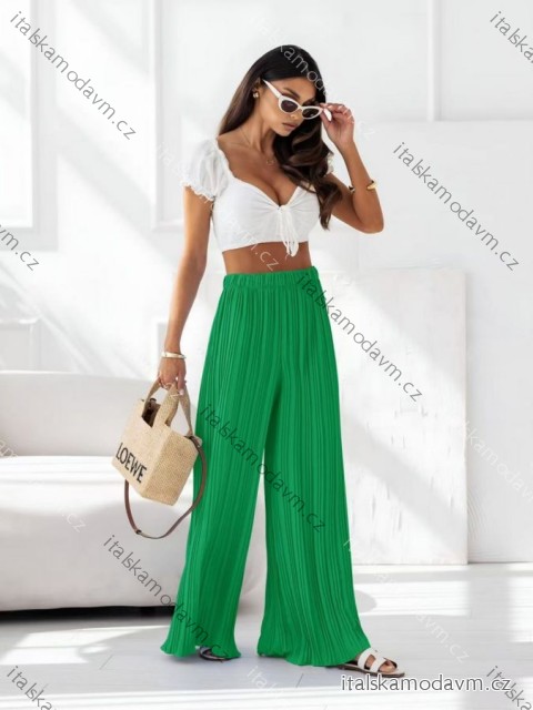 Kalhoty dlouhé letní dámské (S/M/L ONE SIZE) ITALSKÁ MÓDA IMD25446