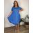 Šaty oválné letní volnočasové oversize krátký rukáv dámské MONZA (XL/2XL/3XL ONE SIZE) ITALSKÁ MÓDA IM422510