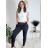 Kalhoty elegantní s páskem dámské (S/M/L ONE SIZE) ITALSKÁ MÓDA IMBM25015/DR vínová S/M/L