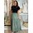 Sukně dlouhá s páskem dámská MERIL (S/M/L ONE SIZE) ITALSKÁ MÓDA IMSM25071