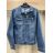 Bunda riflová jeans dámská nadrozměr (2XL-6XL) MOON GIRL SUN24GYD1892/DUR 5XL modrá