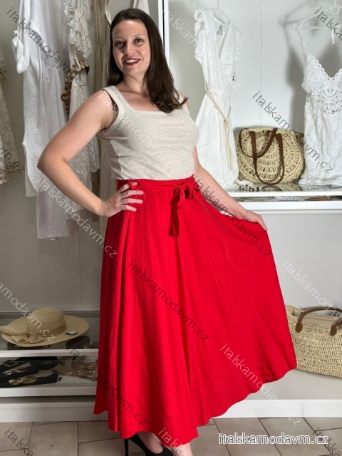 Sukně dlouhá dámská (S/M/L ONE SIZE) ITALSKá MODA IM3250001/DU -   červená -   S/M/L