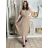 Šaty dlhé elegantné letné bez rukávov dámske nadrozměr BLANCA (52/54/56 ONE SIZE) TALIANSKA MÓDA IMC25293/DU zelená khaki 52/54/56
