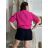 Košile mušelín dlouhý rukáv oversize dámská nadrozměr HANNAH (S/M/L ONE SIZE) ITALSKÁ MÓDA IMD25138