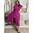 Šaty dlouhé letní krátký rukáv dámské (S/M/L/XL ONE SIZE) ITALSKÁ MODA IMD24042