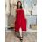 Šaty dlhé letný carmen cez prsia dámske ORISEA (S/M/L ONE SIZE) TALIANSKA MÓDA IM425405/DUR S/M/L červená