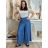 Kalhoty dlouhé letní oversize dámské ANDY (M/L/XL ONE SIZE) ITALSKÁ MÓDA IMWGS251152/DUR M/L/XL světle modrá