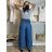 Kalhoty dlouhé letní oversize dámské ANDY (M/L/XL ONE SIZE) ITALSKÁ MÓDA IMWGS251152/DUR M/L/XL světle modrá