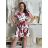 Šaty letní krátký rukáv dámské (S/M/L ONE SIZE) ITALSKÁ MÓDA IMD250004/DU -   červená -   S/M/L