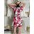 Šaty letní krátký rukáv dámské (S/M/L ONE SIZE) ITALSKÁ MÓDA IMD250004/DU -   červená -   S/M/L