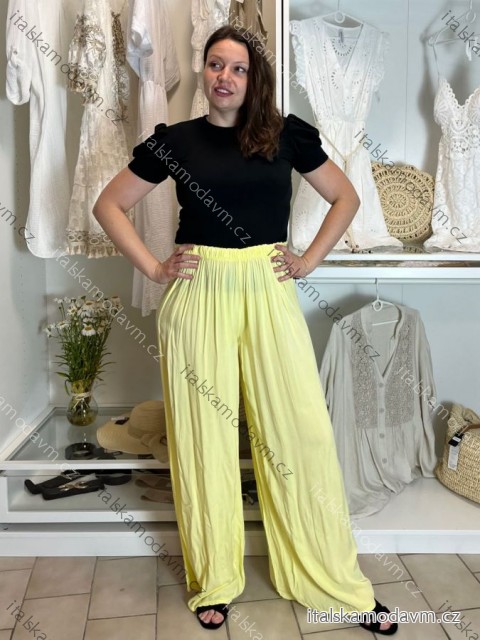 Nohavice dlhé oversize dámske GIRA (S/M/L ONE SIZE) TALIANSKA MÓDA IMWHP25402/DUR S/M/L žlutá