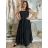 Šaty dlouhé letní na ramínka dámské (S/M/L ONE SIZE) ITALSKÁ MÓDA IMWGS251531/DR -   zelená khaki -   S/M/L