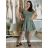 Šaty krátké volnočasové letní krátký rukáv dámské SARA (S/M/L ONE SIZE) ITALSKÁ MÓDA IMSM25046/DU S/M/L zelená khaki