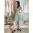 Šaty krátké volnočasové letní krátký rukáv dámské SARA (S/M/L ONE SIZE) ITALSKÁ MÓDA IMSM25046/DU S/M/L zelená khaki
