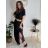 Šaty letné košeľové s opaskom krátky rukáv dámske (S/M/L ONE SIZE) TALIANSKA MóDA IM424486/DR modrá mintova M / L