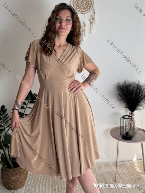 Šaty letní krátký rukáv icecool dámské (S/M/L ONE SIZE) ITALSKÁ MÓDA IMM23M5471