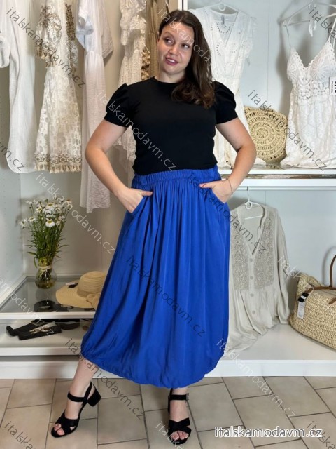 Sukně dlouhá s kapsami dámská MILAGO (M/L/XL ONE SIZE) ITALSKÁ MÓDA IM425244