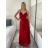 Šaty dlhé letné bez rukávu dámske (S/M ONE SIZE) TALIANSKA MÓDA IMPSH223670/DR staroružová S/M