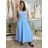 Šaty dlouhé na ramínka dámské AMANDA (S/M/L ONE SIZE) ITALSKÁ MÓDA IMWGS25274/DU S/M/L světle modrá