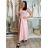 Šaty dlouhé na ramínka dámské AMANDA (S/M/L ONE SIZE) ITALSKÁ MÓDA IMWGS25274/DU S/M/L světle modrá