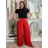 Kalhoty dlouhé oversize dámské GIRA (S/M/L ONE SIZE) ITALSKÁ MÓDA IMWHP25402/DUR S/M/L růžová