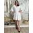 Šaty letní mušelín 3/4 dlouhý rukáv dámské LILI (S/M/L ONE SIZE) ITALSKÁ MÓDA IMWGS251111/DU S/M/L světle modrá