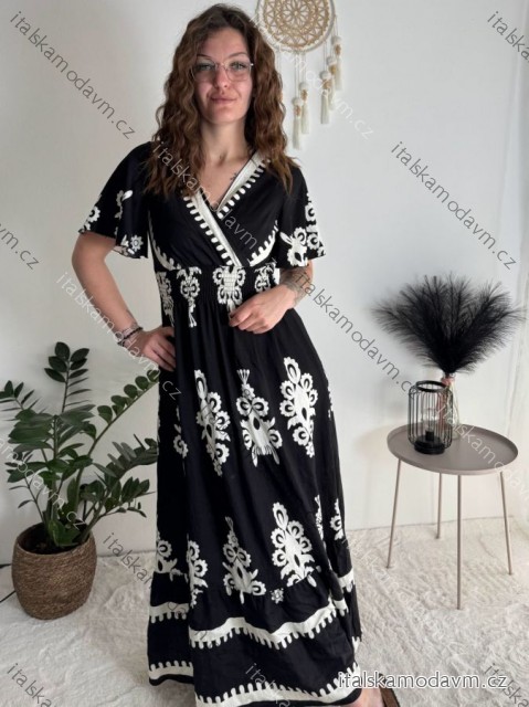Šaty letní krátký rukáv dámské BELLA (M/L-XL/2XL) IMWGDB21153-3F/DUR