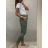 Tepláky baggy nízký sed dámské bavlněné (M/L ONE SIZE) ITALSKÁ MÓDA IMD21121/DR zelená khaki S/M/L