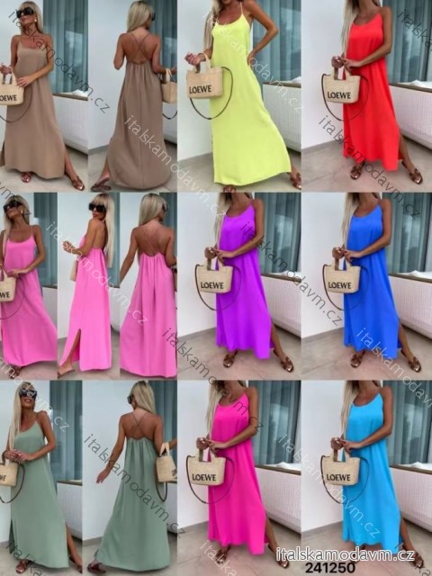 Šaty dlhé oversize na ramienka dámske (S/M/L ONE SIZE) TALIANSKA MÓDA IMWHP25399