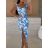 Šaty elegantní letní květované krátký rukáv dámské (XS/S/M ONE SIZE) ITALSKÁ MÓDA IMWCH252170