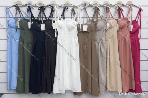 Šaty košeľové letné na ramienka dámske (XS/S/M ONE SIZE) TALIANSKA MÓDA IMWKK252206