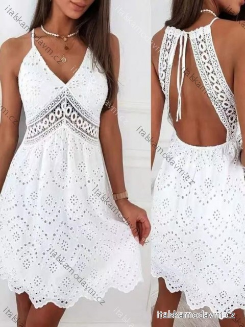 Šaty dlouhé letní krajkové bez rukávu dámské (XS/S/M ONE SIZE) ITALSKÁ MÓDA 	 IMM25M58253
