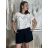 Tunika krátký rukáv dámská nadrozměr JULIE (S/M/LONE SIZE) ITALSKÁ MÓDA IMWDT251639/DUR S/M/L bílá