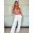 Top croptop krajkový na ramínka dámský (S/M ONE SIZE) ITALSKÁ MÓDA IMPMD233045/DU -   modrá -   S/M/L