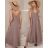 Šaty dlouhé oversize mušelín na ramínka dámské (S/M/L ONE SIZE) ITALSKÁ MÓDA IMWCH25429