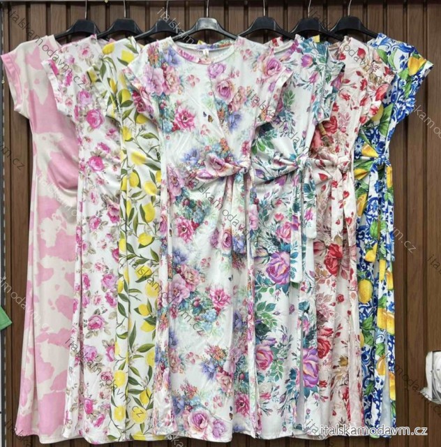 Šaty letné krátky rukáv dámske (XS/S/M ONE SIZE) TALIANSKA MÓDA IMWHD252373