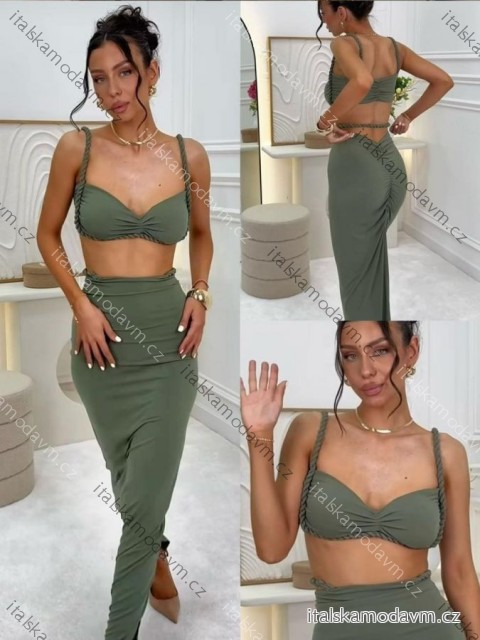 Souprava sukně top na ramínka dámská (XS/S/M ONE SIZE) ITALSKÁ MÓDA IMM25M37285