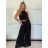 Overal dlouhý elegantní skládaný bez rukávu dámské (S/M ONE SIZE) ITALSKÁ MÓDA IMPGM2323232/DU -   béžová -   S/M/L