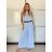 Overal dlouhý elegantní skládaný bez rukávu dámské (S/M ONE SIZE) ITALSKÁ MÓDA IMPGM2323232/DU -   béžová -   S/M/L