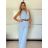 Overal dlouhý elegantní skládaný bez rukávu dámské (S/M ONE SIZE) ITALSKÁ MÓDA IMPGM2323232/DU -   béžová -   S/M/L