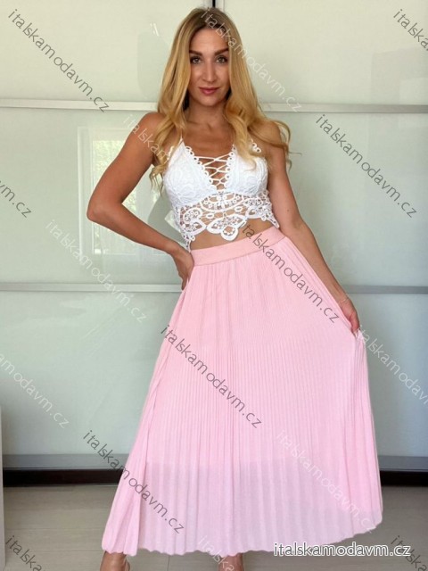 Sukňa dlhá skladaná dámska (S/M/L ONE SIZE) TALIANSKA MÓDA IMPLI2523006/DU