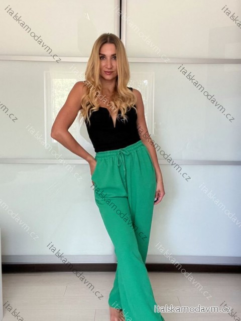 Kalhoty dlouhé letní dámské (S/M/L ONE SIZE) ITALSKá MODA IM7250004/DU