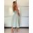 Šaty dlhé bez rukávu dámske (XS/S/M ONE SIZE) TALIANSKA MÓDA IMWHP25331/DUR -   béžová -   S / M