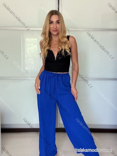 Kalhoty letní dlouhé dámské (S/M/L ONE SIZE) ITALSKÁ MÓDA IMWCM252259/DU