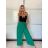 Kalhoty dlouhé letní dámské (S/M/L ONE SIZE) ITALSKá MODA IM7250005/DU -   zelená -   S/M/L