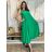 Šaty dlouhé letní na ramínka dámské ETNA (S/M/L ONE SIZE) ITALSKÁ MÓDA IM425473/DR S/M/L zelená