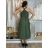 Šaty dlouhé letní na ramínka dámské ETNA (S/M/L ONE SIZE) ITALSKÁ MÓDA IM425473/DR S/M/L zelená